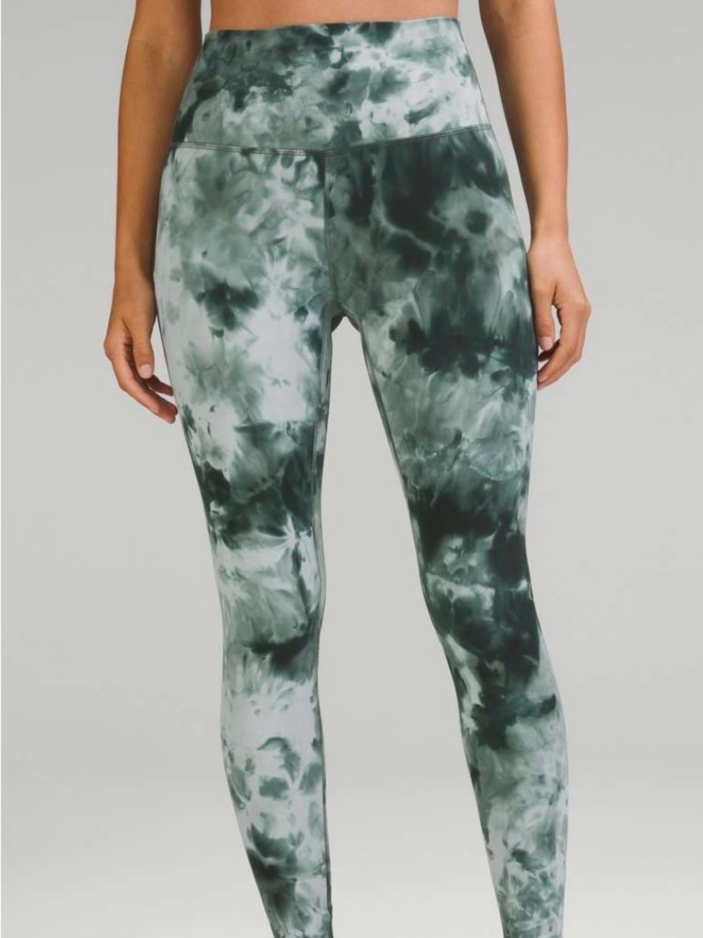 Lululemon High-Waist Tie-Dye Leggings - Green - size 2